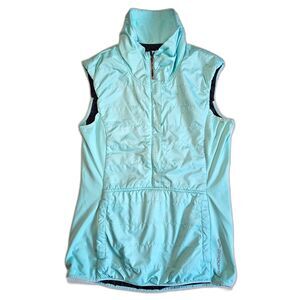Brooks For Women Pale Blue / Green Thermo Cool Zip Up Vest sz S
